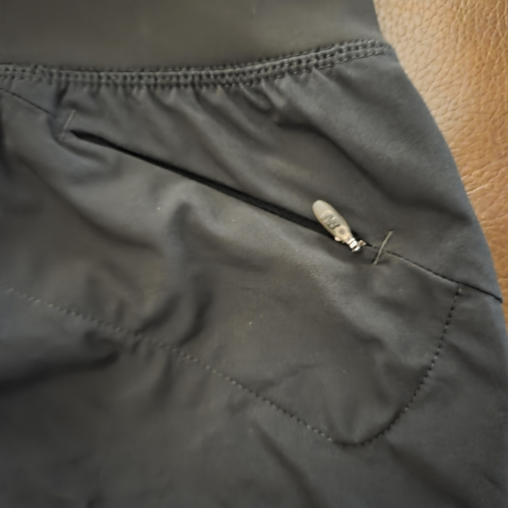 New Balance/Pure+Good Black and Orange Athletic Shorts Size Medium* - Picture 6 of 13